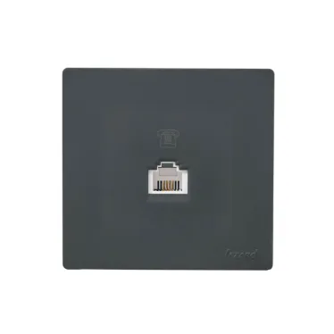 LETO Розетка телефонная евро графит Lezard 752-3400-137