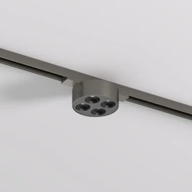 Светильник для трека SHINE GRILL со светодиодом D74хH28 48В DC 6 Вт RA-90 3000 К IP20 темный никель алюм. DENKIRS DK5772-DN