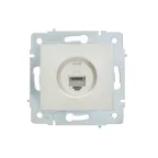                  ASTI Розетка компьютерная Cat 6, механизм, жемчужно-белый перламутр Lezard 7081-3088-140
               