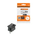 Выключатель клавишный KCD1-102 250В AC/DC, 1P, 6А, (3с), ON-ON, черный, Mini TDM