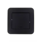 ASTI Выключатель 1-кл. с подсветкой, 10 А, чёрный бархат Lezard 7081-4242-111