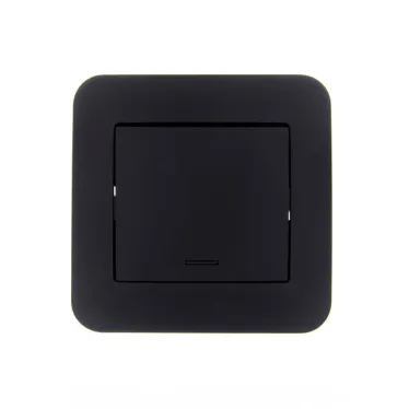 ASTI Выключатель 1-кл. с подсветкой, 10 А, чёрный бархат Lezard 7081-4242-111