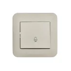 ASTI Кнопка звонка, 10 А, крем Lezard 7081-0303-103