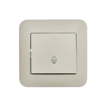 ASTI Кнопка звонка, 10 А, крем Lezard 7081-0303-103