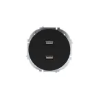 OSEN Розетка 2-ая USB, механизм, чёрный бархат Lezard 743-4288-192