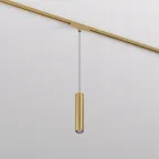 Светильник для трека SHINE SPOT со светодиодом D40хH200 кабель 1500 мм 48В DC 8 Вт RA-90 3000 К IP20 сатинированная латунь алюм. DENKIRS DK5744-SB