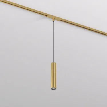 Светильник для трека SHINE SPOT со светодиодом D40хH200 кабель 1500 мм 48В DC 8 Вт RA-90 3000 К IP20 сатинированная латунь алюм. DENKIRS DK5744-SB