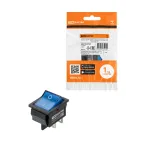                  Выключатель клавишный KCD4-201N 250В AC/DC, 2P, 16А, (4с), ON-OFF, черный корпус, синяя клавиша с LED подсветкой TDM
               