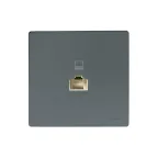 LETO Розетка компьютерная графит Lezard 752-3400-139