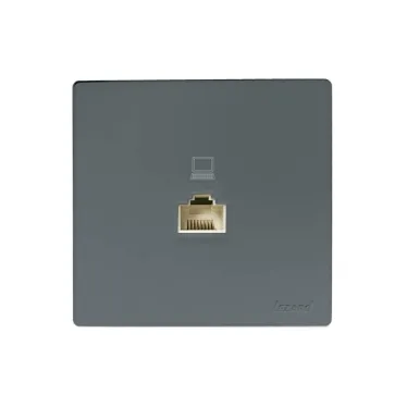 LETO Розетка компьютерная графит Lezard 752-3400-139
