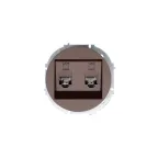                  OSEN Розетка компьютерная двойная Cat 6, механизм, шоколад Lezard 743-7388-142
               