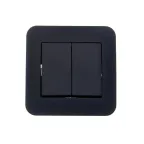 ASTI Выключатель 2-кл., 10 А, чёрный бархат Lezard 7081-4242-101