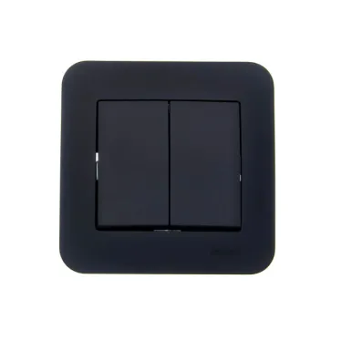 ASTI Выключатель 2-кл., 10 А, чёрный бархат Lezard 7081-4242-101