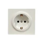 LETO Розетка с заземлением крем Lezard 752-0300-122B