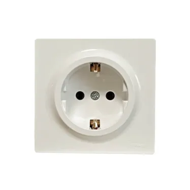 LETO Розетка с заземлением крем Lezard 752-0300-122B