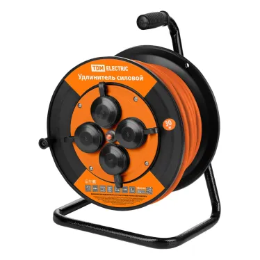 Удлинитель силовой УКз16-004 TDM (IP44 4 места/30м ПВС 3х10)