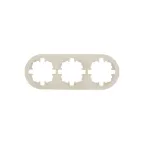 OSEN Рамка 3-ая универсальная, слоновая кость, круглая Lezard 744-9000-148