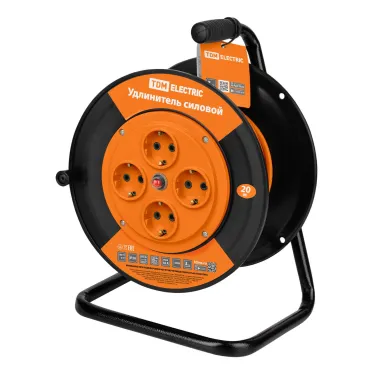 Удлинитель силовой УКз16-004 TDM (4 места/20м ПВС 3х10)
