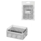 Распаячная коробка ОП 150х110х70мм прозрач. крышка IP55 10 гермовводов инд. штрихкод TDM