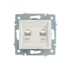                  ASTI Розетка 2-ая компьютерная, механизм, жемчужно-белый перламутр Lezard 7081-3088-141
               