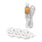 Удлинитель бытовой Люкс 3 гнезда 10 м с/з с з/ш ПВС 3х15 мм2 16 А 250 В 3700 Вт TDM