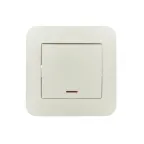 ASTI Выключатель 1-кл. с подсветкой, 10 А, крем Lezard 7081-0303-111