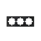                  OSEN Рамка 3-ая универсальная, чёрный бархат, круглая Lezard 744-4200-148
               