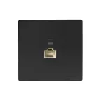 LETO Розетка компьютерная чёрный бархат Lezard 752-4200-139