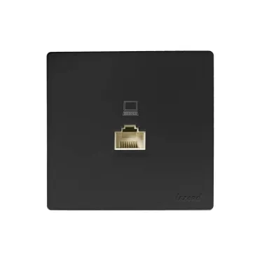 LETO Розетка компьютерная чёрный бархат Lezard 752-4200-139