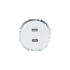 OSEN Розетка 2-ая USB, механизм, белая Lezard 743-0288-192