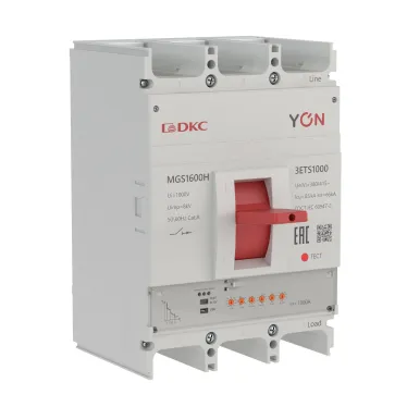 Выключатель автоматический YON MGS1600H 3P 400-1000A 85kA с электронным расцепителем ETS