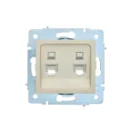 ASTI Розетка 2-ая компьютерная, механизм, крем Lezard 7081-0388-141