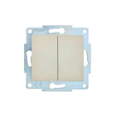 ASTI Выключатель 2-кл., 10 А, механизм, крем Lezard 7081-0388-101