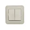 ASTI Выключатель 2-кл., 10 А, крем Lezard 7081-0303-101
