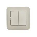 ASTI Выключатель 2-кл., 10 А, крем Lezard 7081-0303-101