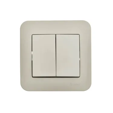 ASTI Выключатель 2-кл., 10 А, крем Lezard 7081-0303-101