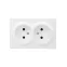 LETO Розетка двойная без заземления закрытый корпус белый Lezard 752-0200-128B