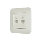                  ASTI Розетка компьютер +телефон жемчужно-белый перламутр Lezard 7081-3030-143
               