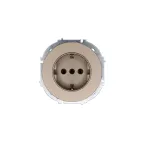 OSEN Розетка с заземлением, 16 А, механизм, титан Lezard 743-3788-122B