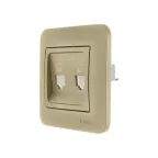 ASTI Розетка 2-ая компьютерная, золото Lezard 7081-3636-141