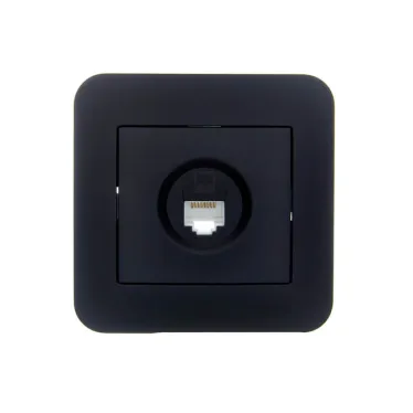 ASTI Розетка компьютерная чёрный бархат Lezard 7081-4242-139