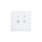 ZIMA Розетка компьютерная двойная Cat 6, механизм, белая Lezard 704-0288-142