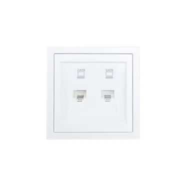 ZIMA Розетка компьютерная двойная Cat 6, механизм, белая Lezard 704-0288-142