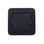 ASTI Выключатель проходной 1-кл. с подсветкой, 10 А, чёрный бархат Lezard 7081-4242-114