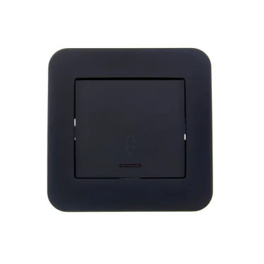 ASTI Выключатель проходной 1-кл. с подсветкой, 10 А, чёрный бархат Lezard 7081-4242-114