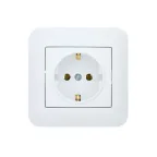 ASTI Розетка с заземлением, 16 А, белая Lezard 7081-0202-122B