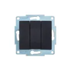 ASTI Выключатель 3-кл., 10 А, механизм, чёрный бархат Lezard 7081-4288-109