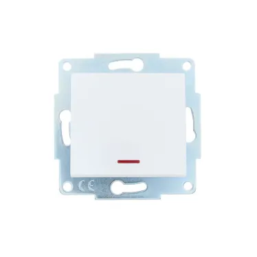 ASTI Выключатель 1-кл. с подсветкой, 10 А, механизм, белый Lezard 7081-0288-111