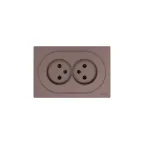 OSEN Розетка двойная без заземления 16А, механизм, шоколад Lezard 743-7300-128B