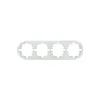                  OSEN Рамка 4-ая универсальная, белая, круглая Lezard 744-0200-149
               